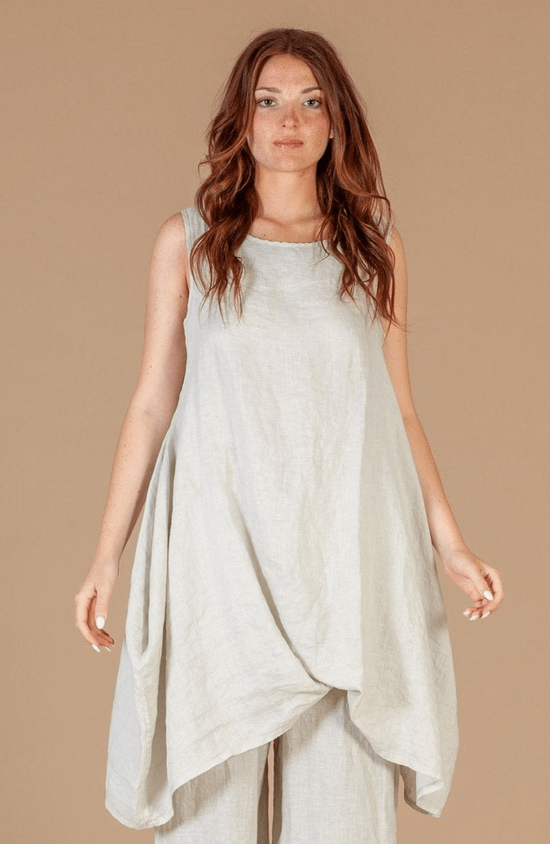 Lime L Linen Dress