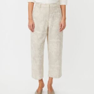 Cream Pattern Trousers