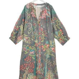 Boho Garden Grey Raglan Dress