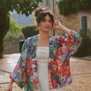 Tropicana Blue Kimono