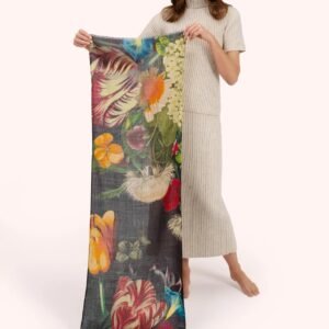 Wool Wrap Scarf Opulant Florals